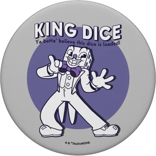 Miniatura 3 de Cuphead King Dice This Dice is Loaded PopSockets PopGrip: Agarre intercambiable para teléfonos y tabletas