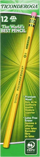 Miniatura 17 de Ticonderoga Lápices de madera, preafilados, 2 HB suaves, amarillos, 12