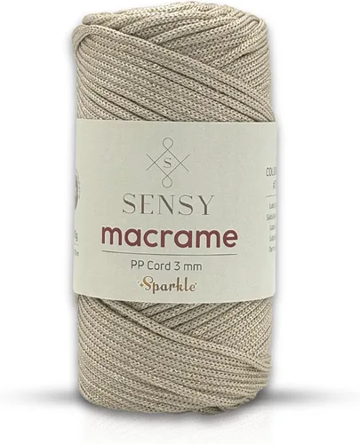 Miniatura 121 de Sensy - Cuerda de poliéster prémium de 0.118 pulgadas (0.118 in), 131 yardas, 100% polipropileno, cordón de macramé, cuerda de ganchillo de 0.118