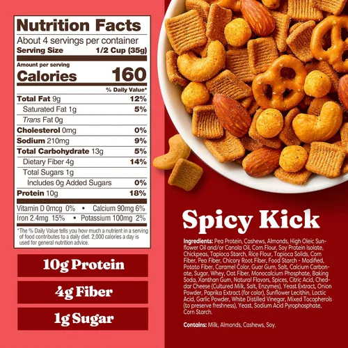 Miniatura 2 de Catalina Crunch Mezcla de Snacks con Proteína y Cheese Crisps - 10g de Proteína, 1g de Azúcar por Porción - Buena Fuente de Fibra, Keto, Sin Gluten