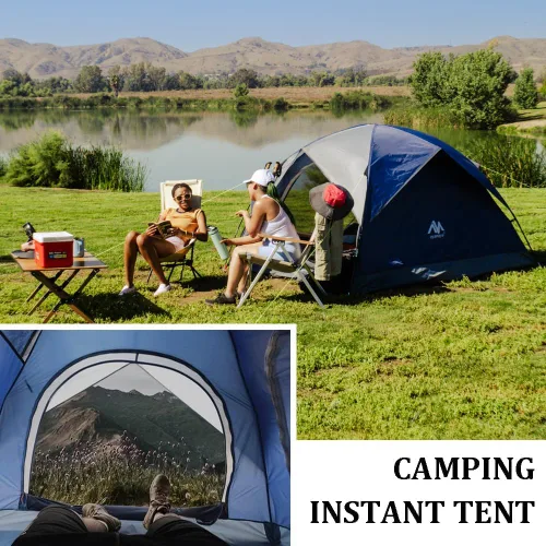 Miniatura 7 de AYAMAYA - Tiendas de campaña para 2 o 3 personas para camping, impermeables, para exteriores, con mosca de lluvia extraíble, transpirable con 2