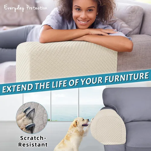 Miniatura 3 de Roytub Fundas para Brazos de Sofá, Funda Transpirable para Reposabrazos de Sofá, Sillón, Loveseat, Fundas para Brazos de Reclinable Resistentes a