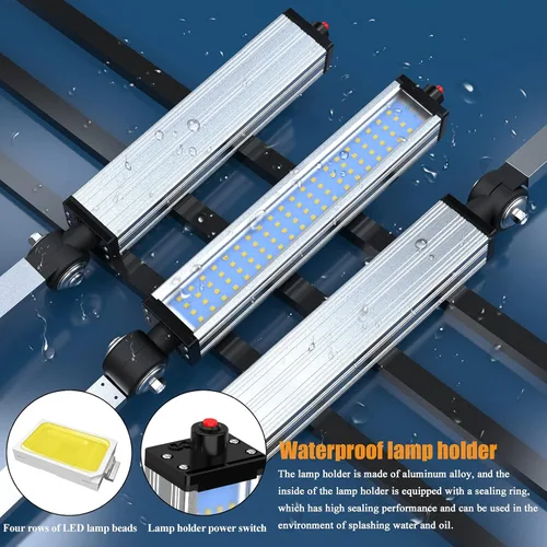 Miniatura 2 de Luz de trabajo de máquina LED 120V 16W impermeable aleación de aluminio brazo largo para torno CNC mesa de taladro iluminación industrial