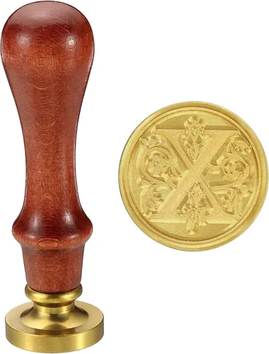 Miniatura 11 de PATIKIL Sello de cera del alfabeto T, sello de cera de sellado de letra inicial, clásico retro, cabeza de latón extraíble, mango de madera