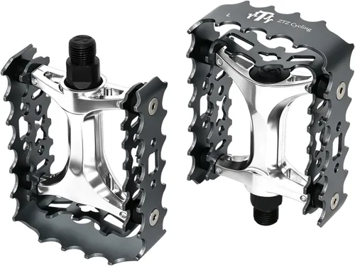 Miniatura 8 de Pedales MTB, pedales de bicicleta de montaña, rodamiento sellado 9/16, bicicleta duradera antideslizante de aluminio, pedales de plataforma