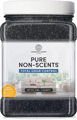 Pure Non Scents® Carbón activado con cáscara de coco granular, absorbente y eliminador de olores no tóxico para el hogar, automóvil, zapatos,