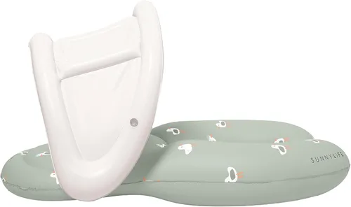 Miniatura 4 de SUNNYLiFE Float Together - Asiento de bebé Sammy The Seagull Green, PVC, 43.31 x 29.13 x 25.59 pulgadas, cuidador y flotador de bebé con toldo