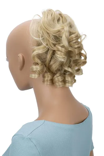 Miniatura 9 de CAISHA - Postizo Jumbo de Cabello Elástico para Recogidos Voluminosos y Rizos Desaliñados, Color Rubio Claro, G5L rubio claro #22T613 G5L