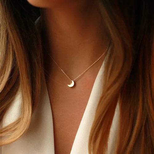Miniatura 3 de Collner Collar con colgante de corazón de oro de 14 quilates para mujer, delicado collar de estrella, gargantilla de mal de ojo, collar bohemio