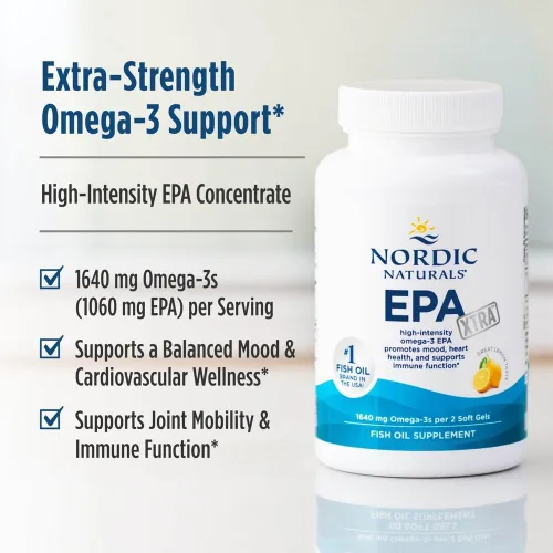 Miniatura 4 de Nordic Naturals EPA Xtra, sabor a limón - 60 geles blandos - 1640 mg de Omega-3 - Fórmula de EPA de alta intensidad para un estado de ánimo
