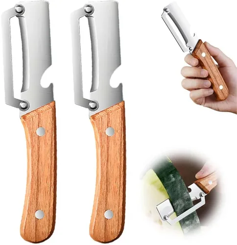 Pelador de verduras multifuncional para cocina, de acero inoxidable ultra afilado, para frutas, zanahorias, naranjas y patatas con mango ergonómico,