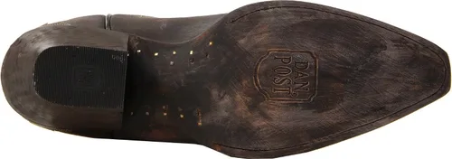 Miniatura 4 de Dan Post Womens Blue Bird Floral Tooled-Inlay Snip Toe Casual Boots Mid Calf Mid Heel 2-3" - Brown