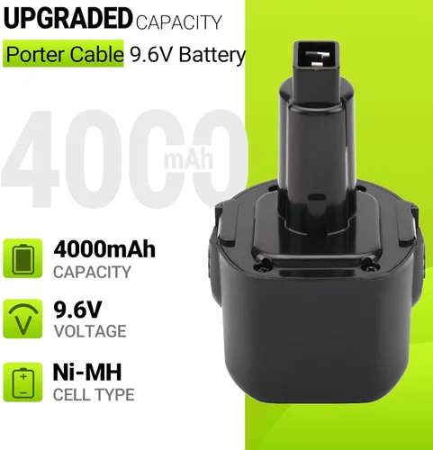 Miniatura 2 de Batería de repuesto de 4000 mAh para Black & Decker 9.6V Batería PS120 PS310 PS3350 PS3300 DE9036 DW9061 CD9600 A9251