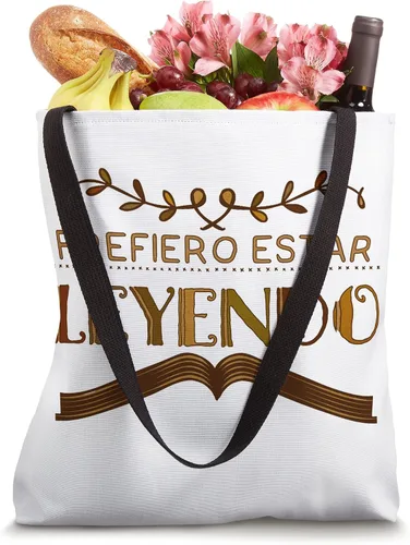 Miniatura 4 de Prefiero Estar Leyendo Motivational Inspirational Quote Tote Bag