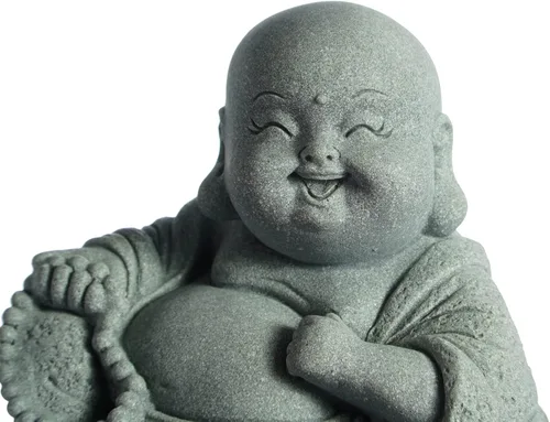 Miniatura 10 de FENGSHUI-CAISHEN Pequeña estatua de Guan Yin – Piedra hecha a mano para meditar peces zen, acuario, tanque de decoración de escritorio, figura