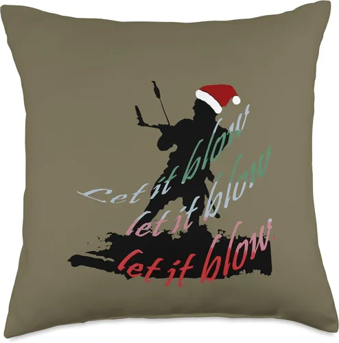 Miniatura 4 de Kitesurf Gifts and Surf Lover Tees by taiche Kitesurfing Festive Christmas Vacation Novelty Vector Throw Pillow, 16x16, Multicolor