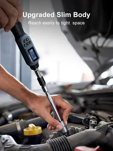 Miniatura 7 de GROWNEER Destornillador dinamométrico digital, 2.66-53.1 in-lb/0.3-6 Nm, destornillador de par de 1/4 pulgadas de pulgada de impulso, electricista