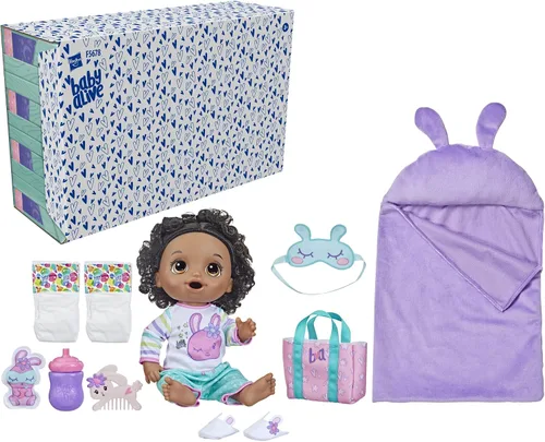 Miniatura 2 de Baby Alive Muñeca Bebé Pijamada de Conejito, Muñecas de 12 Pulgadas con Temática de Hora de Dormir, Saco de Dormir y Accesorios de Muñeca