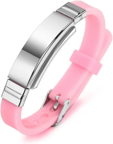 Miniatura 2 de MOWOM Medical - Pulsera de silicona con grabado personalizado, con identificación, alerta médica, pulsera ajustable para hombres, mujeres, niños
