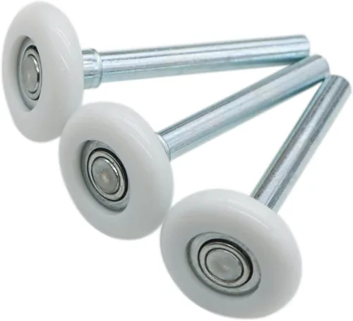 Miniatura 3 de Paquete de 2 rodillos de nailon para puerta de garaje de 1.8 pulgadas, vástago de 4 pulgadas, ruedas silenciosas para puerta de garaje para Blanco