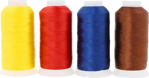 Miniatura 95 de Mandala Crafts Airforce Blue - Hilo resistente de 1500 yardas Tex 70 hilos de poliéster fuertes para coser cortinas, jeans, cuero, cabello