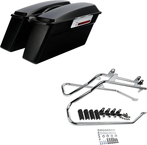 Miniatura 25 de SLMOTO Alforjas rígidas para Harley Electra Road King Glide 1994-2013 peltre Denim