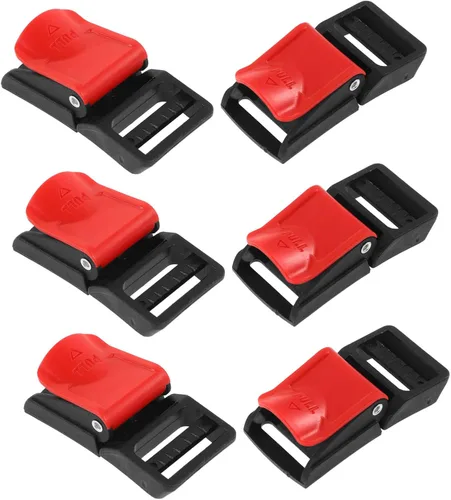 Holibanna Kit de hebilla de liberación rápida de 6 piezas para cascos, accesorios duraderos, hebillas de clip seguras, fácil instalación para una