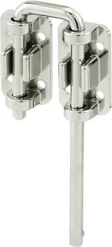Prime-Line Products U 9846 traba curva para puertas corredizas, 1 – 1/8 pulgada, barra de acero endurecido c/ base de fundición, enchapada en níquel