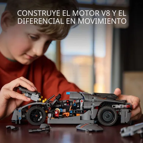 Miniatura 3 de LEGO Technic Koenigsegg Jesko Absolut - Hiperauto gris, juego de construcción de autos deportivos para niños y niñas, carreras de vehículos