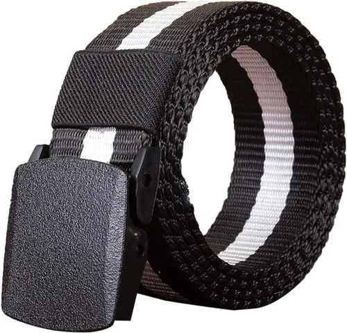 Miniatura 7 de Elonglin Cinturón táctico militar de la lona de la correa de nylon unisex 1,5" con la hebilla plástica