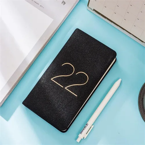 Miniatura 4 de 48k Small Notebook Agenda for 2022 Pocket Notepad Day Planner Notebook Leather Soft Cover School Planner (Color : A, Size : 48k)