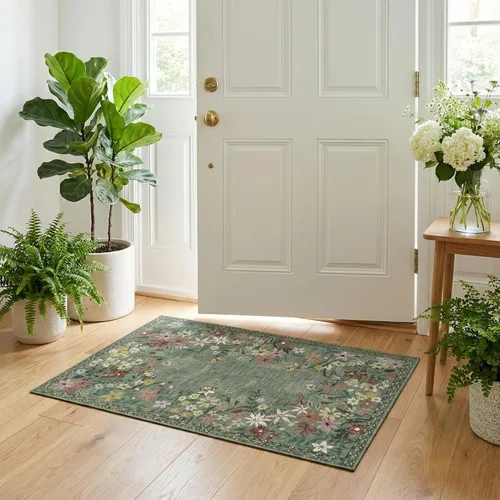 Miniatura 15 de Alfombra de pasillo de cocina de 2 x 6 pies para pasillo, alfombra de pasillo lavable con parte trasera antideslizante, alfombra suave de pelo bajo