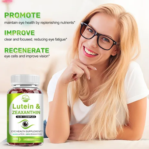 Miniatura 5 de Suplementos de luteína y zeaxantina, suplemento de vitaminas y minerales para los ojos, multivitamínico para la visión y salud ocular con omega-3