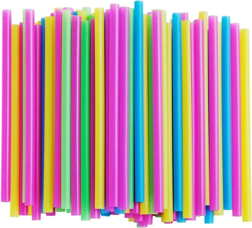 Miniatura 10 de 100 pajitas de plástico extra grandes para té de burbujas y batidos, pajitas de 1/2" de ancho x 8 1/2" de largo para boba