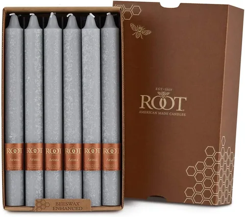 Miniatura 12 de Root Candles Juego de velas sin perfume de mezcla de cera de abeja prémium en caja, Arista Smooth, 9 pulgadas, piedra, 12