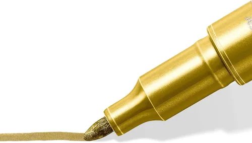 Miniatura 4 de STAEDTLER 8323-S BK3 Pack of Gold and Silver Metallic Pens and a White Marker Pen