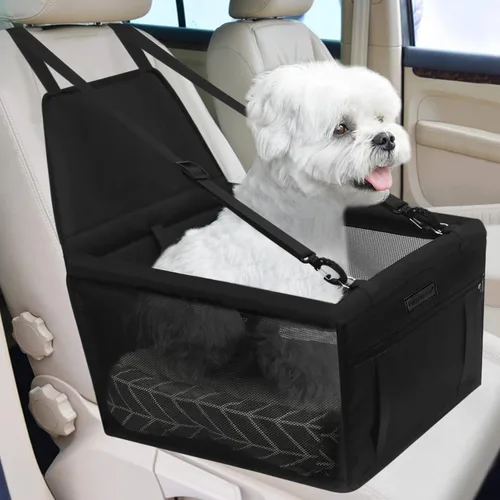 Miniatura 8 de Asiento de coche para perro plegable, asiento elevador de coche para perros impermeable transpirable Oxford, bolsa de viaje para perros pequeños a