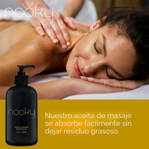 Miniatura 2 de Aceite de masaje de vainilla Nooky con aceite de coco fraccionado. 16 onzas