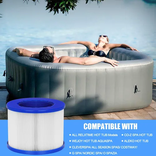 Miniatura 2 de Cartuchos de repuesto para filtros de bañera de hidromasaje con RELXTIME, Wejoy, Aquaspa Spas, compatibles con la mayoría de jacuzzis y piscinas