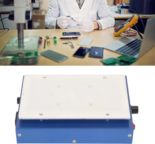 Miniatura 5 de Estación de soldadura de precalentamiento eléctrico de 450 W con microcomputadora LED de aleación de aluminio con almohadilla de silicona