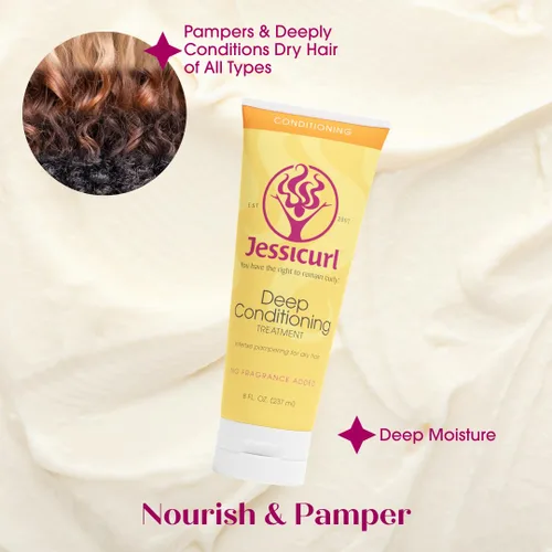 Miniatura 3 de Jessicurl, Tratamiento acondicionador profundo, lavanda cítrica, acondicionador profundo para cabello seco dañado, gran mascarilla