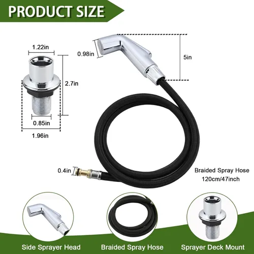 Miniatura 2 de Accesorio de rociador para fregadero de cocina compatible con rociador de grifo Moen reemplazo de cabezal rociador lateral de cocina y conjunto