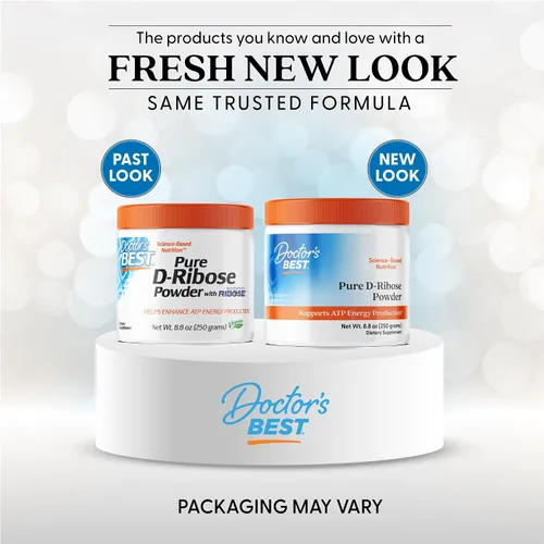 Miniatura 2 de Doctor's Best Pure D Ribosa - Suplemento en polvo para hombres y mujeres, apoya la producción de energía ATP en corazón y músculo, apoyo de salud