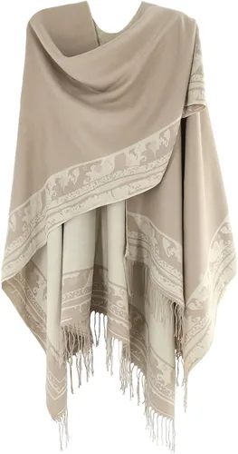 Miniatura 129 de Poncho chal para mujer, suéteres suaves y cálidos para mujer, parte delantera abierta, poncho de viaje para otoño, invierno y primavera