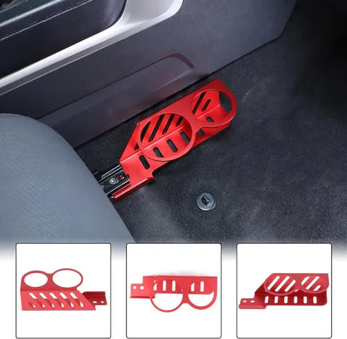 Miniatura 6 de Organizador expansor de portavasos para asiento de pasajero de automóvil compatible con Toyota Tundra 2022-2023 asiento de pasajero de aluminio
