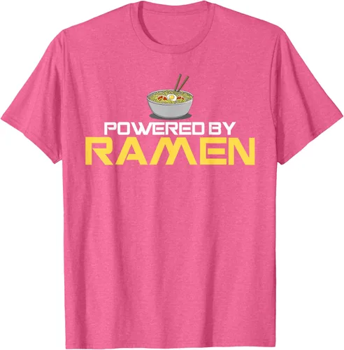 Miniatura 28 de Camiseta de fideos de anime japoneses Powered By Ramen, Negro, S