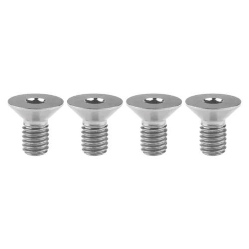 Miniatura 18 de Titanium Ti M5x10 12 15 20 0.984 in cabeza plana avellanada Tornillos hexagonales Tornillos de cabeza plana, paquete de 4 (M5x10mm, Negro)