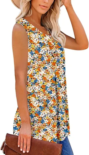 Miniatura 3 de Camisetas sin mangas para mujer y camisetas florales de verano de manga corta