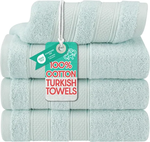 Miniatura 9 de American Soft Linen - Juego de toallas de mano Salem, 4 unidades de lujo de 600 GSM, 100 % algodón para baño, toallas de 13 x 13 pulgadas de mano