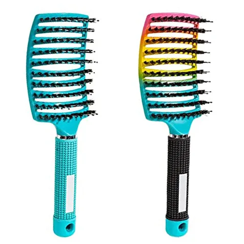 Cepillo desenredante, curvado y ventilado para desenredar en húmedo o seco, para hombres, mujeres y niños, largo, grueso, fino, rizado y enredado